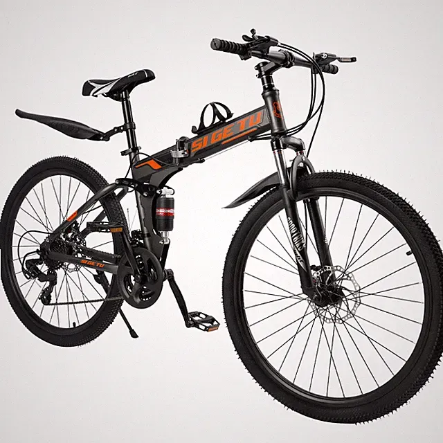 26" wheels 27 speed double disc brake folding mountain bike MTB for adults B9