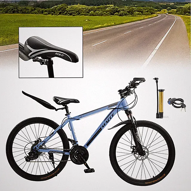 26" wheels 27 speed double disc brake mountain bike MTB for adults Blue B9
