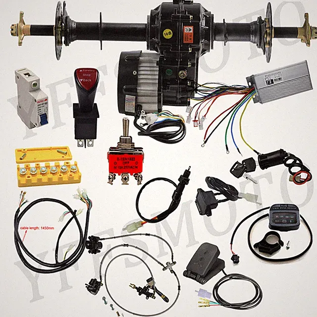 48V 1000W Differential Motor 30" Rear Axle Kit for Electric Trike E-bike Go Kart