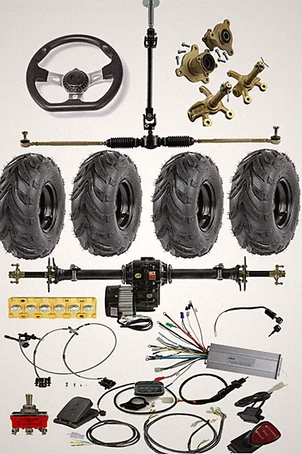 48V 1000W Differential Motor 30'' Rear Axle Kit For Mini Bike Go Cart Trike Quad