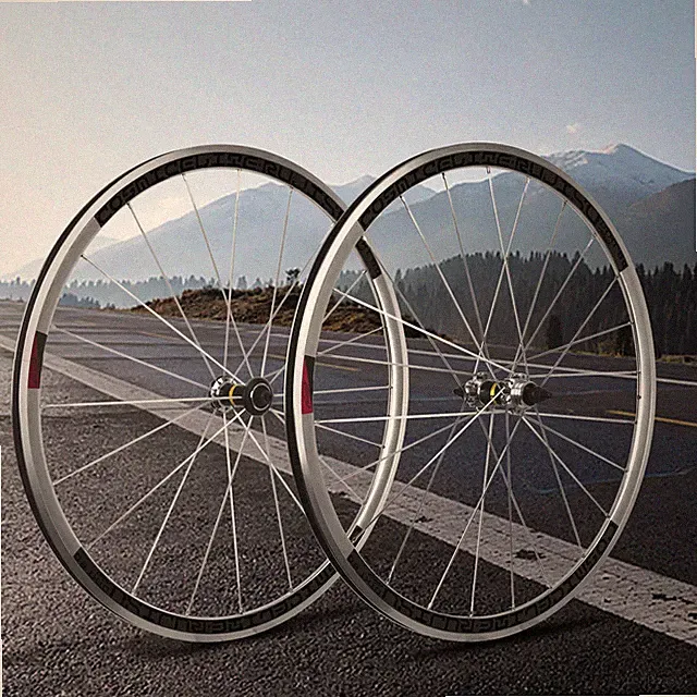 700C Road Bike Wheelset Flat Spoke Fixed Gear 30/40/50MM Height Rim Brake Wheels