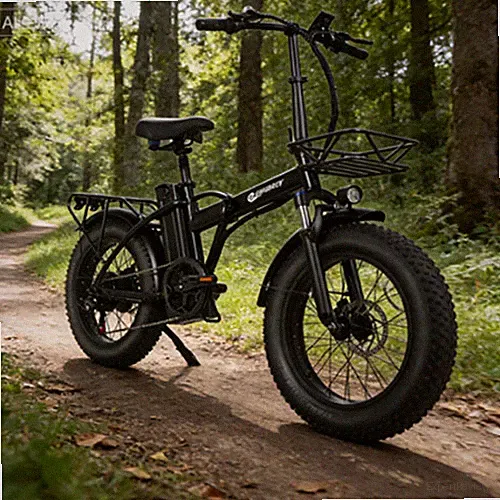 750W Folding B ike 20" Fat Tire B ik e 48V Battery 7 Speed 30MPH for Adult