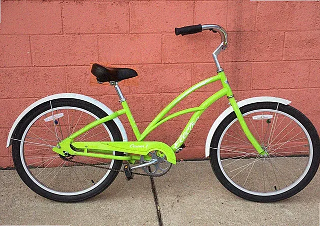 ELECTRA TOWNIE Small 18" Bicycle Lime Green Single Speed foot Forward 26 x 2