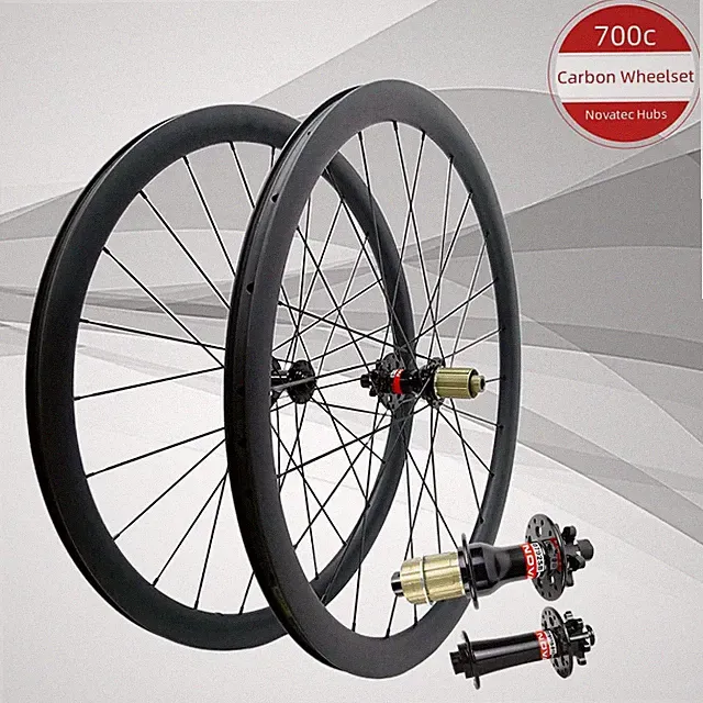 Road Bike Carbon Wheelset 700c 30-55mm Depth Cyclocross Bicycle Wheels Tubeless