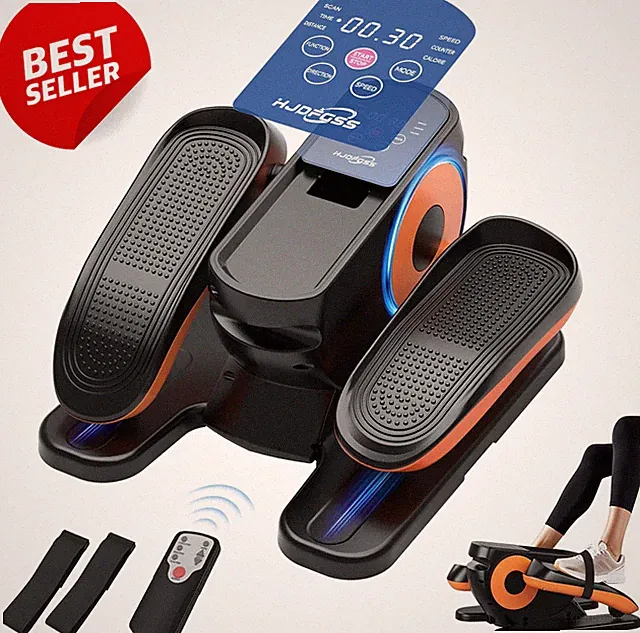 Under Desk Elliptical Machine 12 Speed Quiet Pedal Exerciser Remote Seniors - US